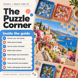 Show the contents of The Puzzle Corner.
